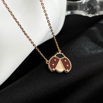 ¡®Glow Jewelry¡¯Glücks-Karneol-Marienkäfer-Halskette