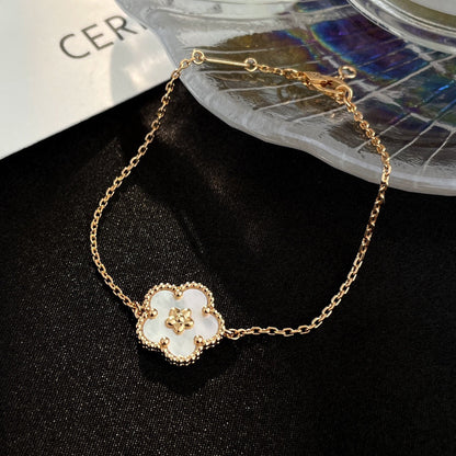 ¡®Glow Jewelry¡¯LUCKY WHITE MOP PLUM BLOSSOM  BRACELET