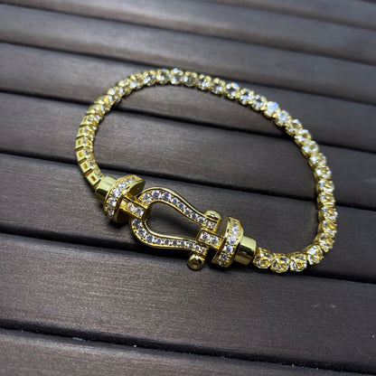 ¡®Glow Jewelry¡¯FORCE  HORSESHOE  DIAMOND TENNIS BRACELET