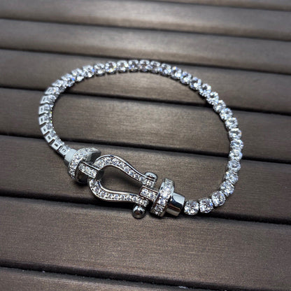 ¡®Glow Jewelry¡¯FORCE  HORSESHOE  DIAMOND TENNIS BRACELET