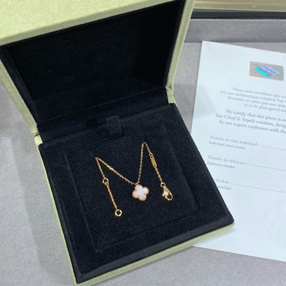 „Glow Jewelry“ KLEE 15MM ROSA PERLMUTT EINZELBLUMEN-HALSKETTE