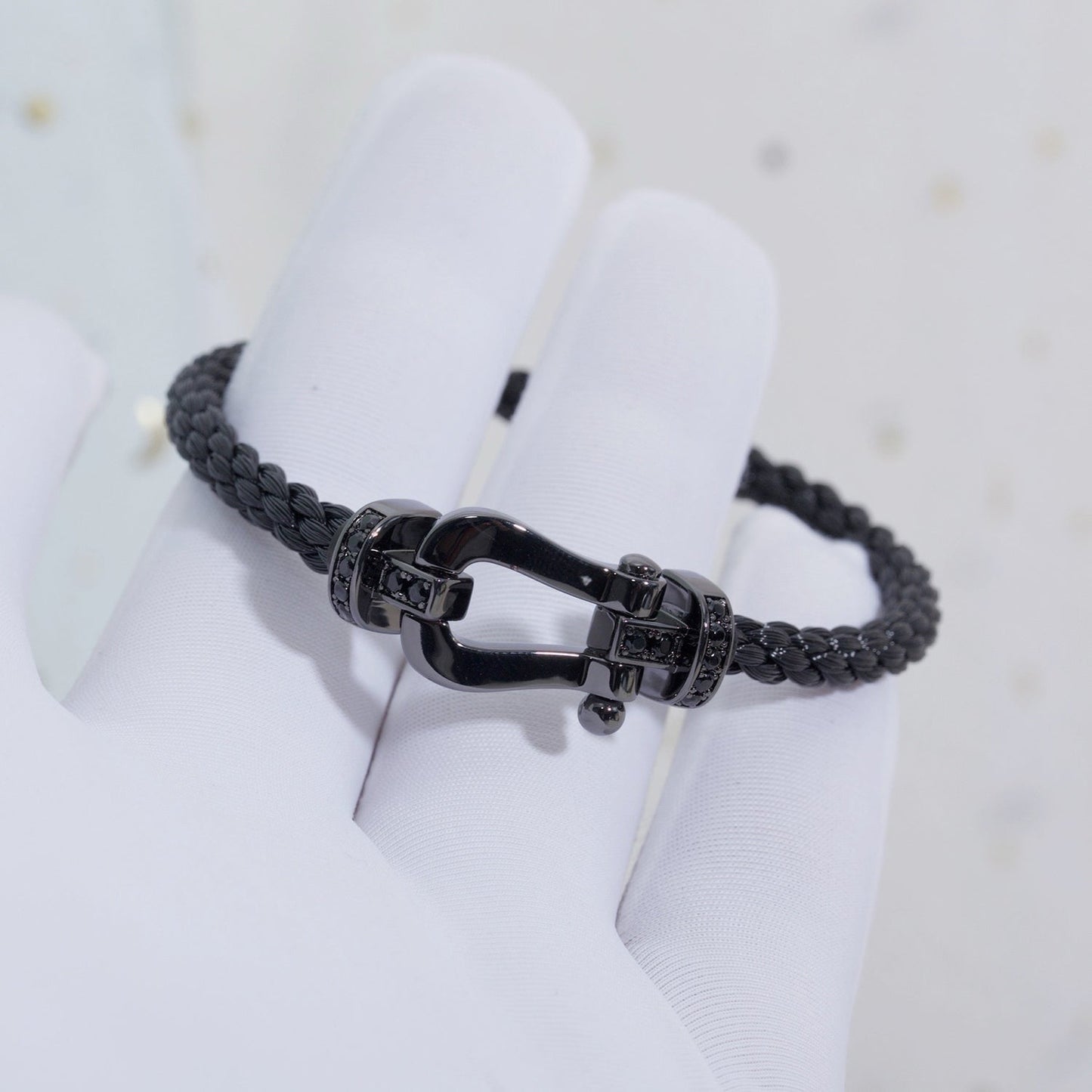 ¡®Glow Jewelry¡¯FORCE LARGE SERIES HORSESHOE BLACK SAMURAI BRACELET