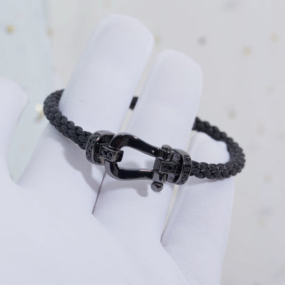 [Glow Jewelry]FORCE LARGE SERIES HORSESHOE BLACK SAMURAI BRACELET