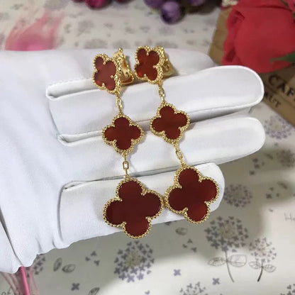 ¡®Glow Jewelry¡¯CLOVER 3 MOTIF CARNELIAN DROP EARRINGS