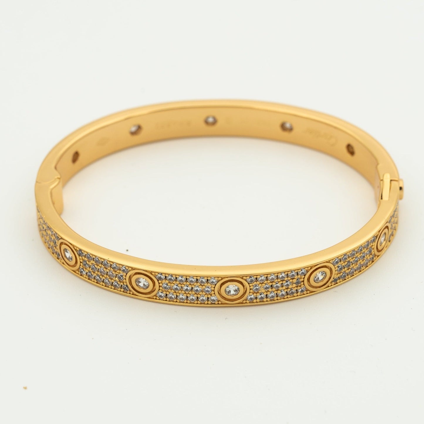 [Glow Jewelry]LOVE BRACELET 6.1MM DIAMOND-PAVED 10 BIG DIAMONDS