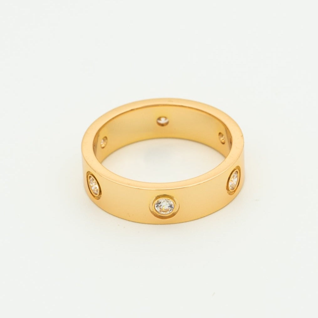 ¡®Glow Jewelry¡¯LOVE RING 5.5MM 6 DIAMONDS PINK GOLD