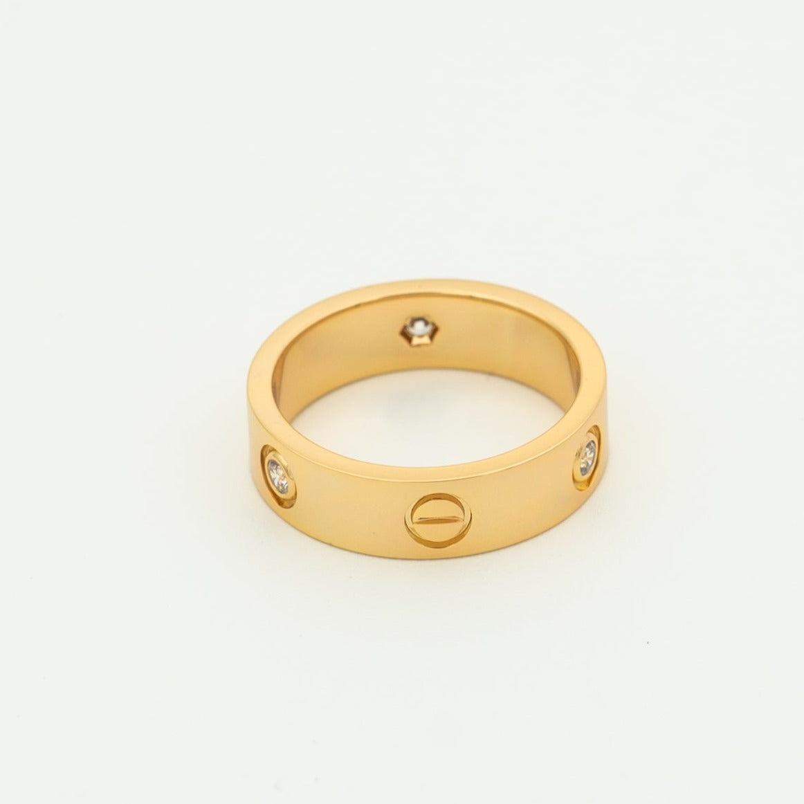 ¡®Glow Jewelry¡¯LOVE RING 5.5MM 3 DIAMONDS PINK GOLD
