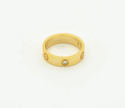 ¡®Glow Jewelry¡¯LOVE RING 4MM 1 DIAMOND GOLD