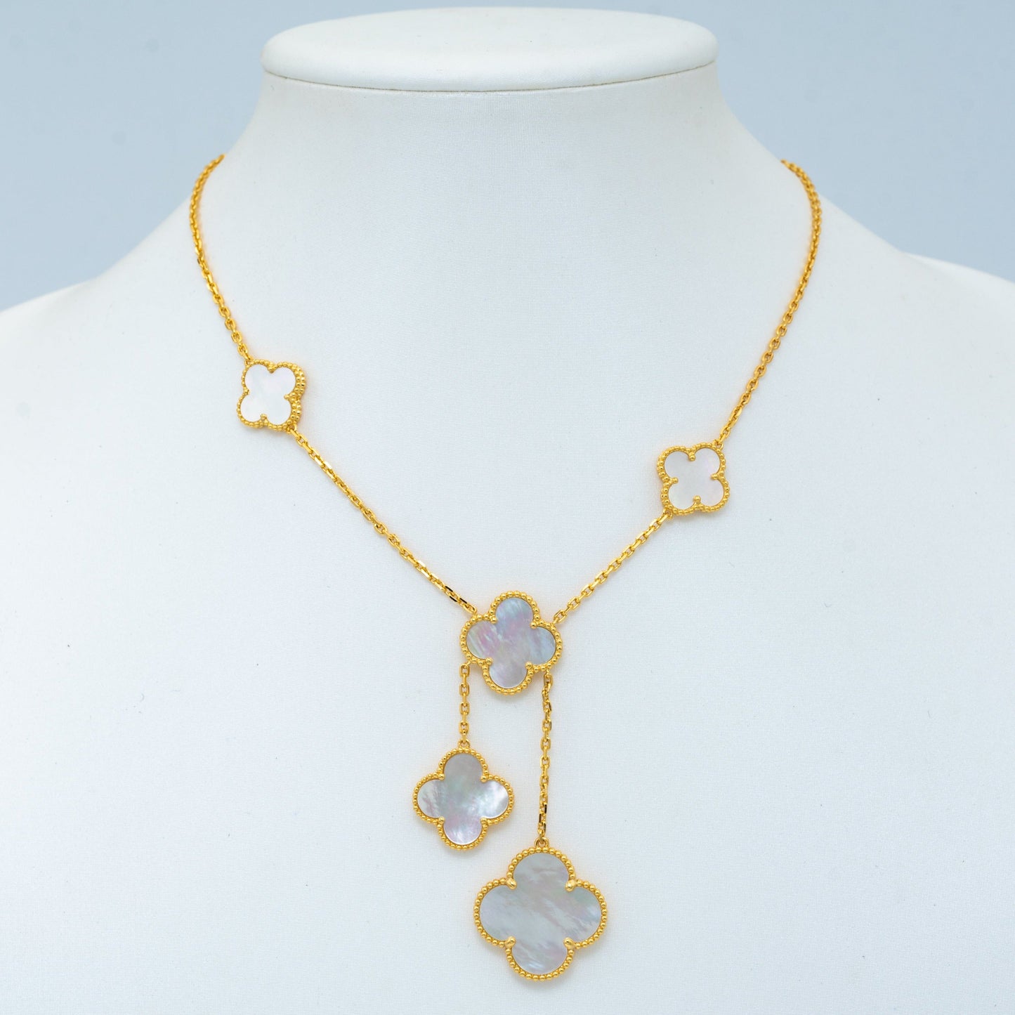 Glow Jewelry – KLEE-HALSKEtte aus PERLMUTT mit 6 MOTIVEN