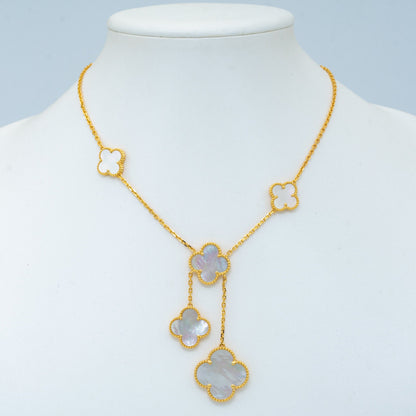 Glow Jewelry – KLEE-HALSKEtte aus PERLMUTT mit 6 MOTIVEN