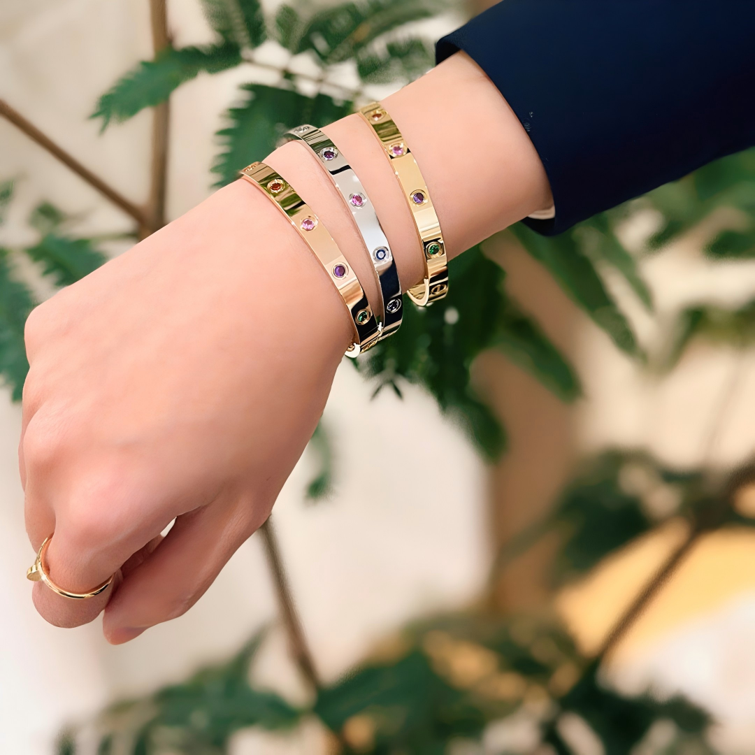 [Glow Jewelry]2026 RAINBOW LOVE BRACELET 6.1MM  10 DIAMONDS