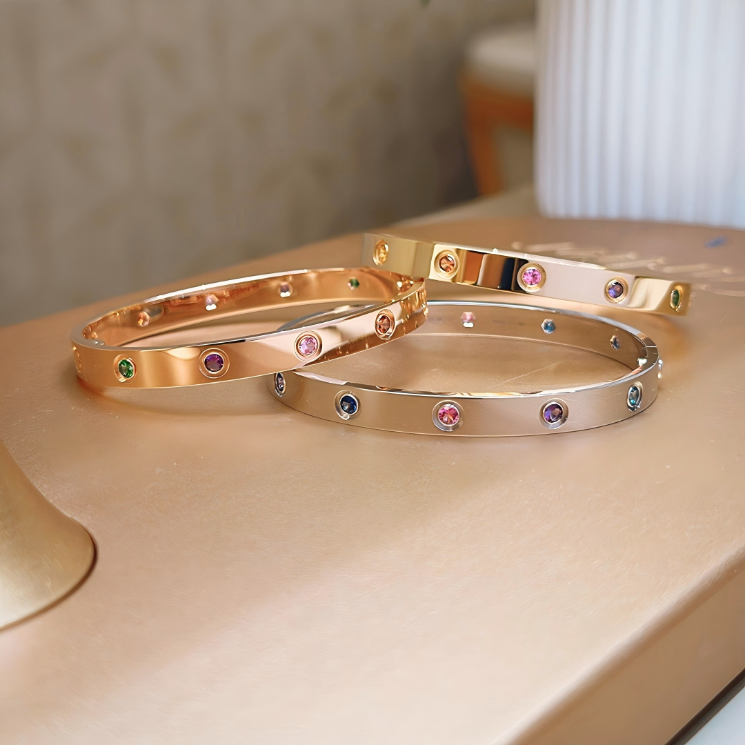 [Glow Jewelry]2026 RAINBOW LOVE BRACELET 6.1MM  10 DIAMONDS