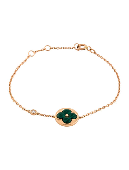 Glow Jewelry SUN MALACHIT 1 DIAMANT ROSÉGOLD ARMREIF