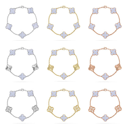 [Glow Jewelry]Neue KOLLEKTION „CLOVER 5 MOTIF PURPLE CHALCEDONY BRACELET“