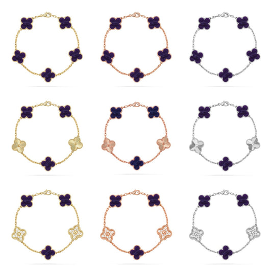 [Glow Jewelry]Neue CLOVER 5 MOTIV LILA STREIFEN ARMBANDKOLLEKTION
