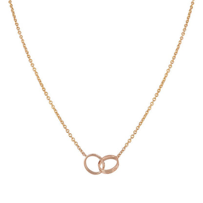 ¡®Glow Jewelry¡¯LOVE NECKLACE DOUBLE RING PINK GOLD