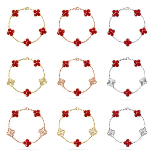 [Glow Jewelry]Neue ARMBANDKOLLEKTION KLASSISCHES ROTES BLUMENMUSTER
