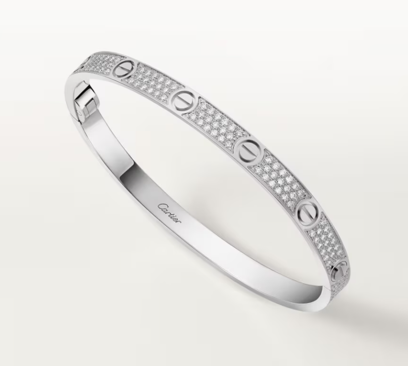 [Glow Jewelry]NEW-LOVE-4.8MM-Width Diamond-Studded Bracelet