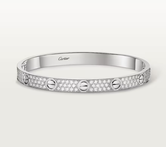 [Glow Jewelry]NEW-LOVE-6.1MM-Width Diamond-Studded Bracelet