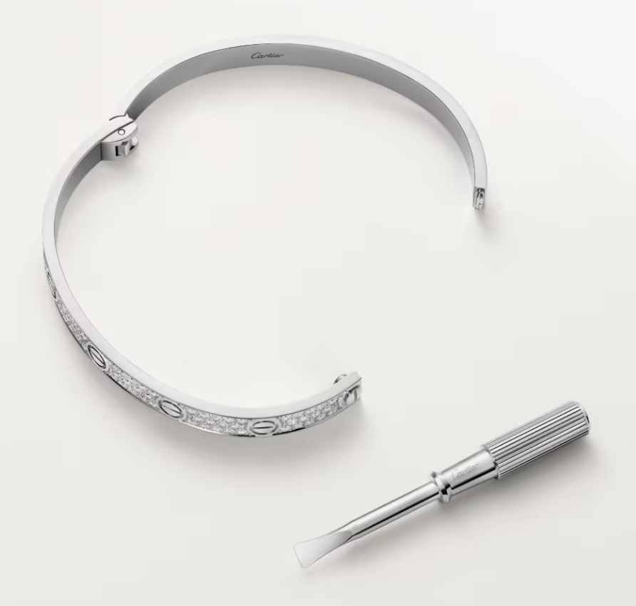 [Glow Jewelry]NEW-LOVE-6.1MM-Width Diamond-Studded Bracelet