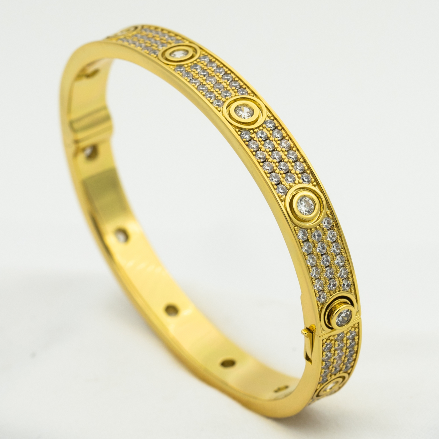 [Glow Jewelry]LOVE BRACELET 6.1MM DIAMOND-PAVED 10 BIG DIAMONDS