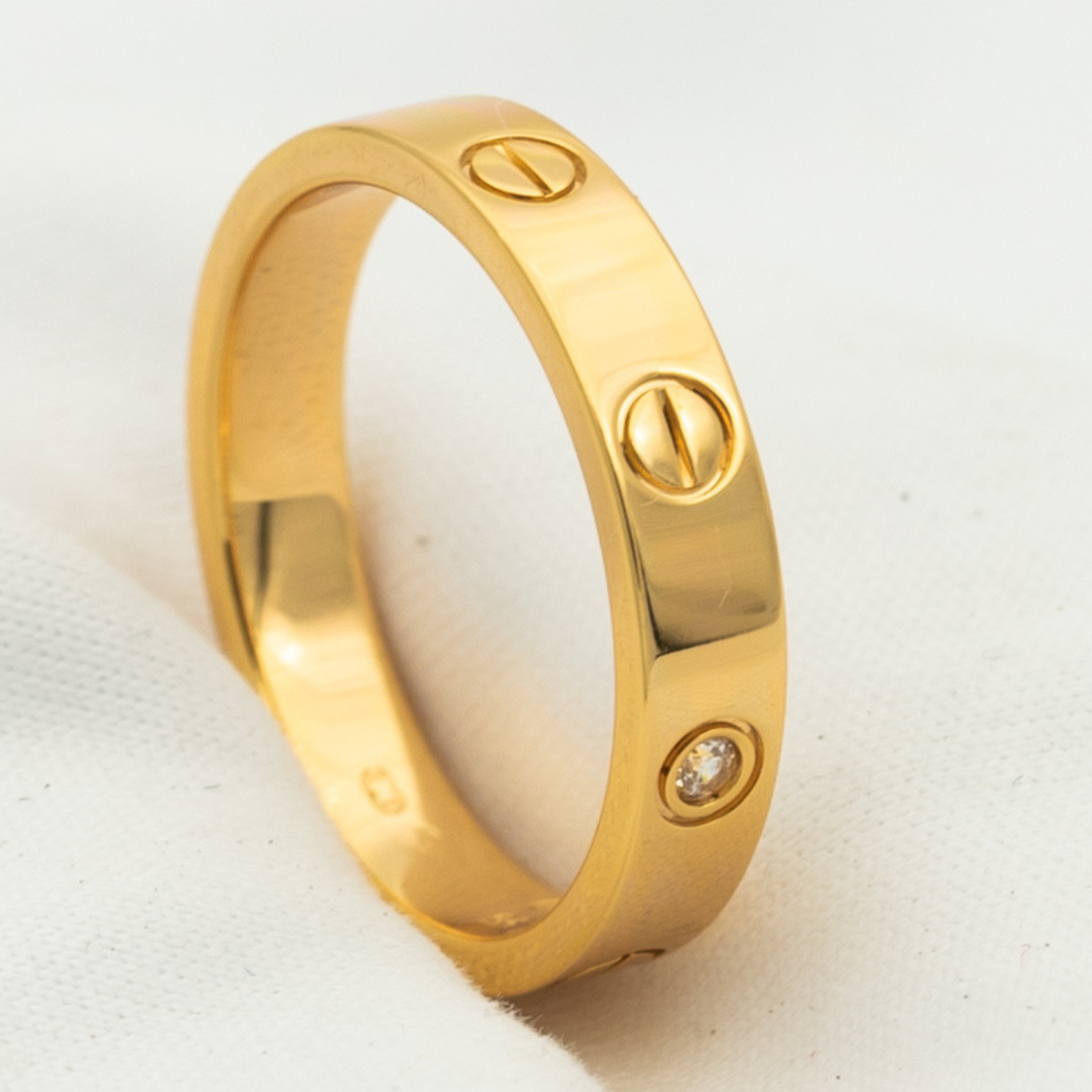 ¡®Glow Jewelry¡¯LOVE RING 4MM 1 DIAMOND PINK GOLD