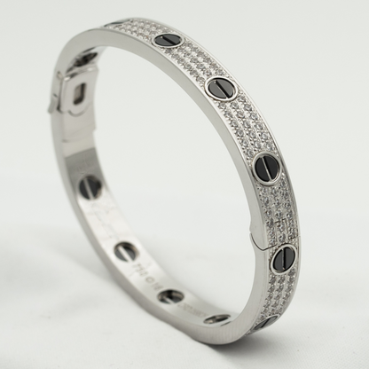 [Glow Jewelry]LOVE BRACELET 6.1MM DIAMOND-PAVED CERAMIC