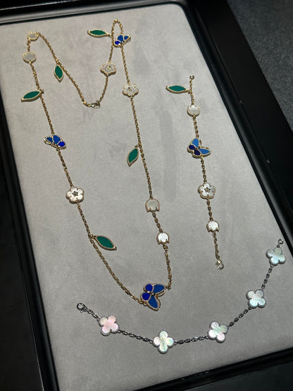 [Glow Schmuck] 26 NEUES KLEEBLATT 15 MOTIVE GLÜCKSKETTE