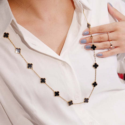 [Glow Jewelry]CLOVER 20 MOTIFS ONYX ROSE GOLD