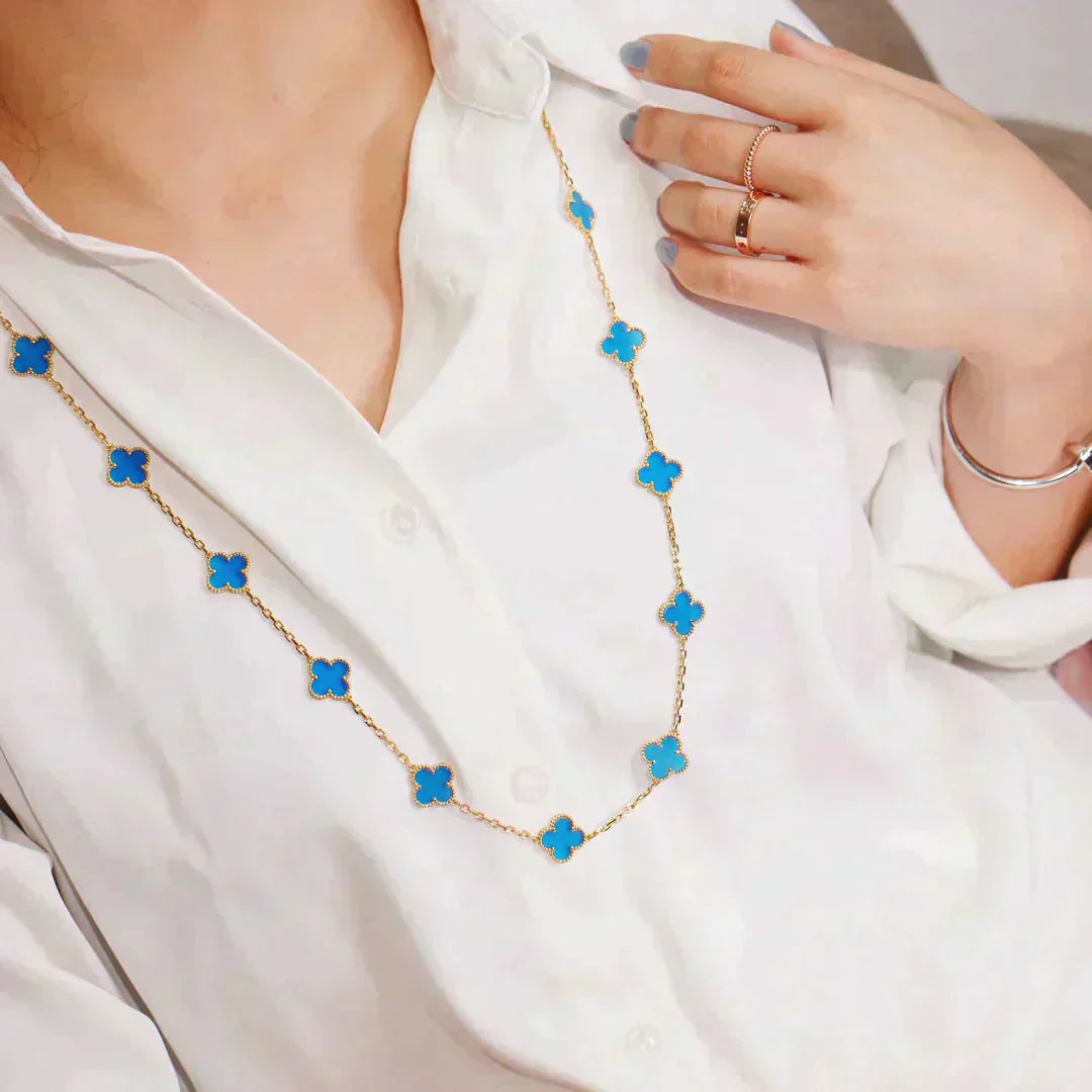 ¡®Glow Jewelry¡¯CLOVER 20 MOTIVE TÜRKIS GOLD