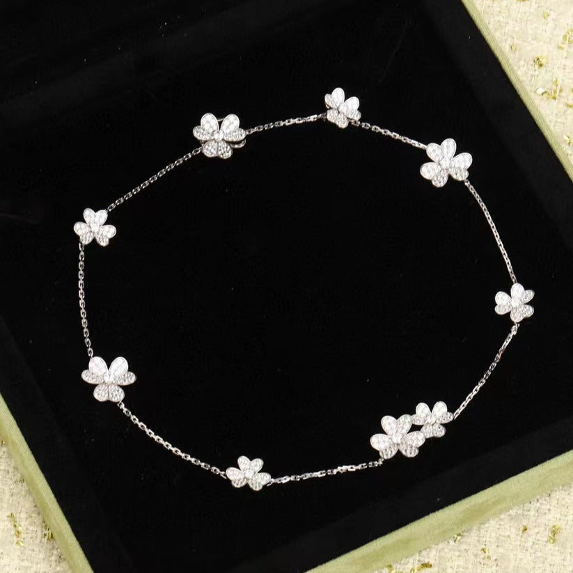 ¡®Glow Jewelry¡¯FRIVOLE SILBER 9 BLUMEN HALSKETTE