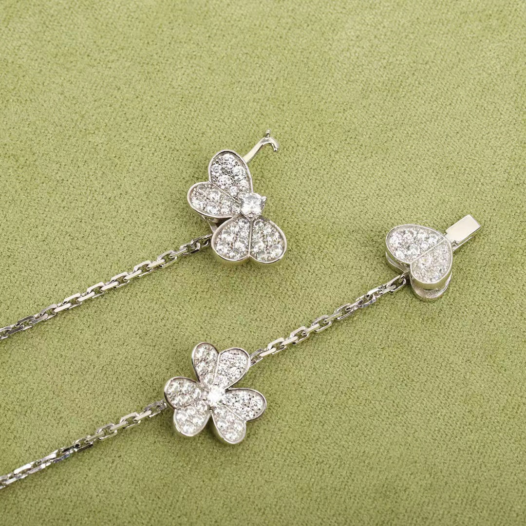 ¡®Glow Jewelry¡¯FRIVOLE SILBER 9 BLUMEN HALSKETTE