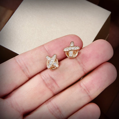[Glow Jewelry]JEUX DE GOLD DIAMOND EARRINGS