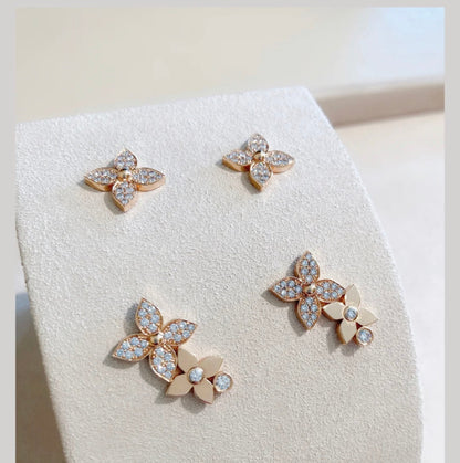 ®Glow Jewelry®スターブロッサム スタッドピアス ピンクゴールド ダイヤモンド