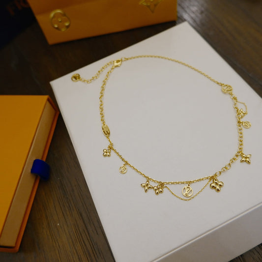 ®Glow Jewelry®BLOOMING SUPPLE NECKLACE BRASS