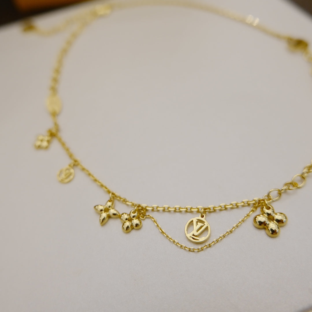„Glow Jewelry“ BLOOMING SUPPLE HALSKETTE MESSING