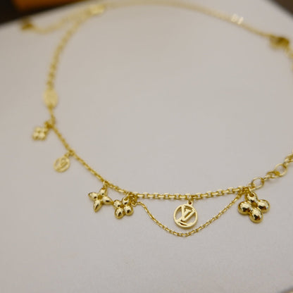 „Glow Jewelry“ BLOOMING SUPPLE HALSKETTE MESSING