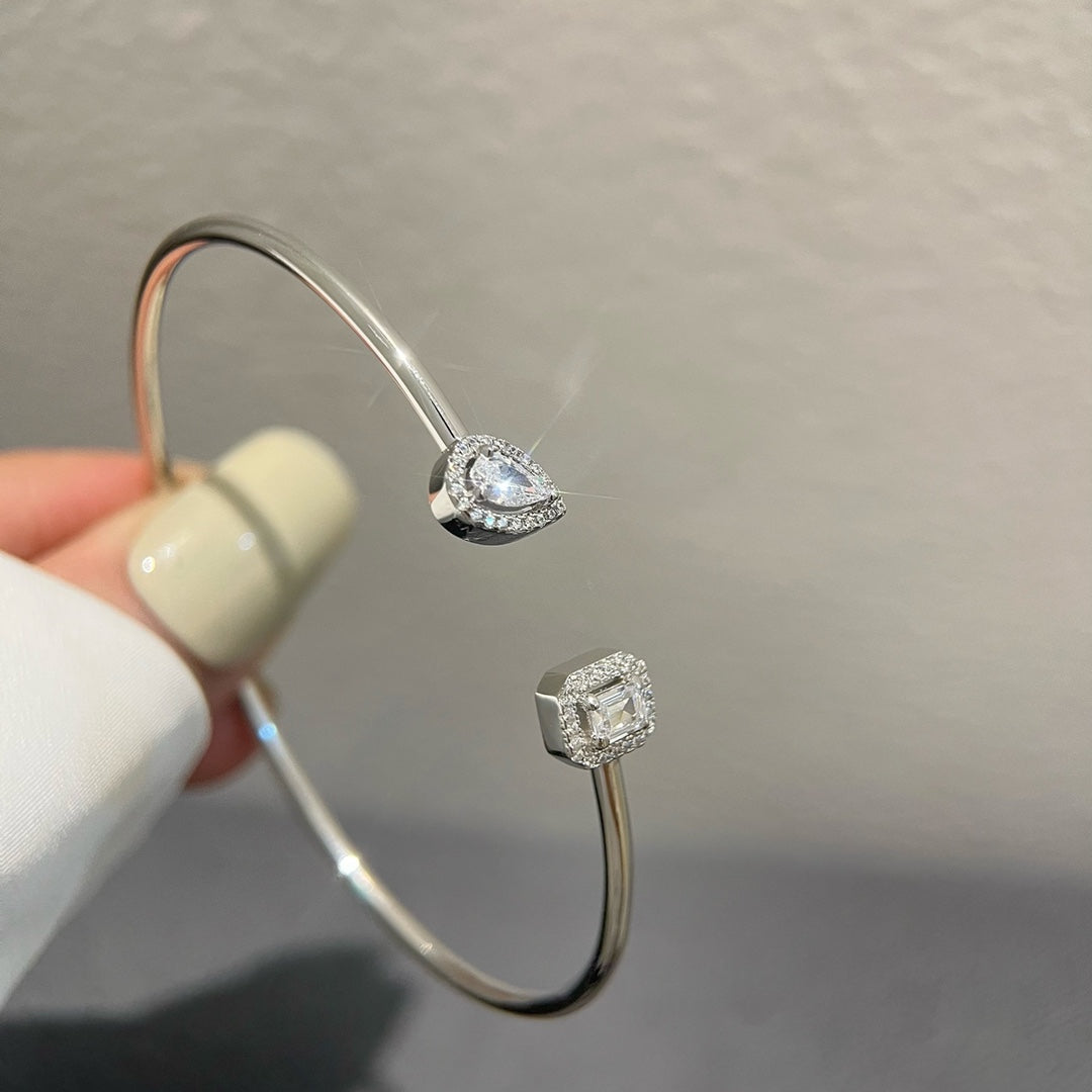 [Glow Jewelry]JONC FLEX MY TWIN TOI & MOI SILVER DIAMOND BRACELET