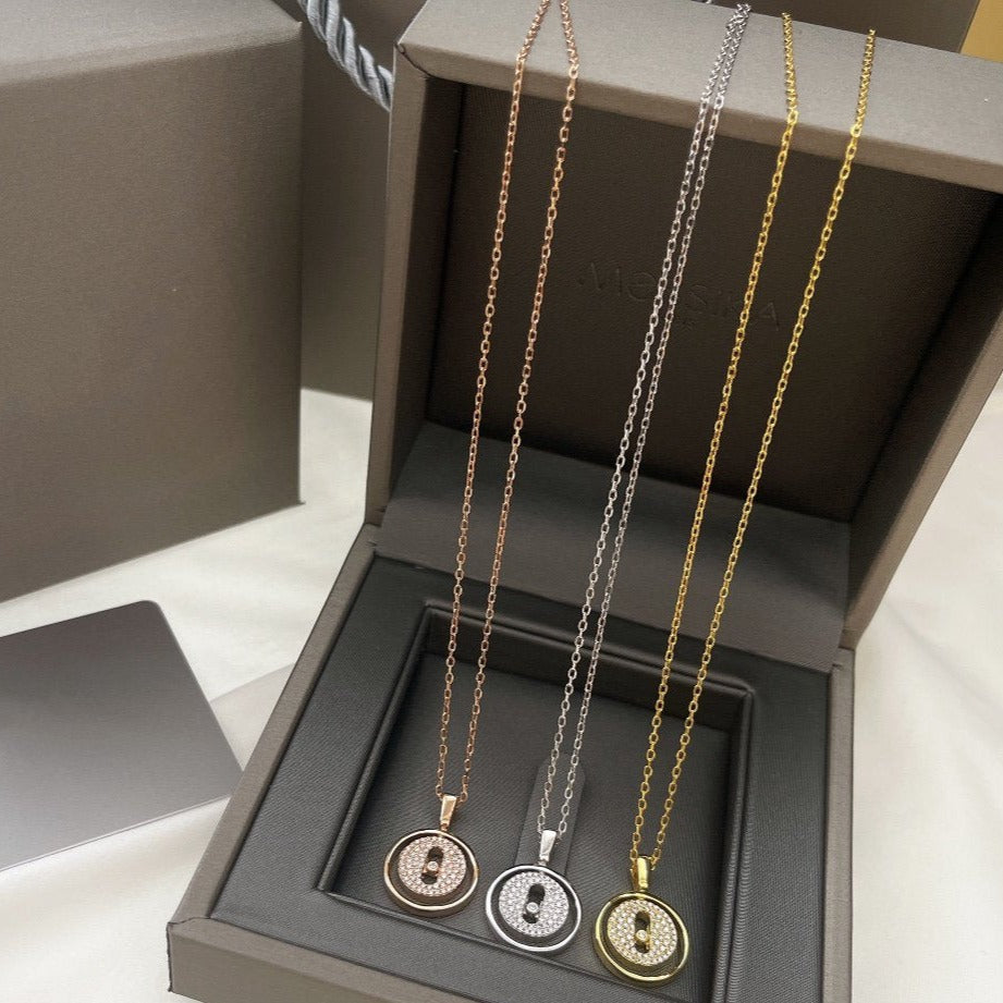 [Glow Jewelry]LUCKY MOVER PM PAVED NECKLACE