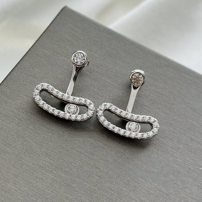 [Glow Jewelry]MOVE UNO SILVER DIAMOND EARRINGS