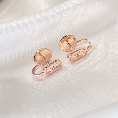 [Glow Jewelry]CREOLES MOVE UNO MINI 1 DIAMOND EARRINGS