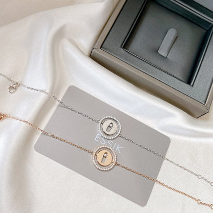 [Glow Jewelry]LUCKY MOVE PAVED DIAMOND BRACELET