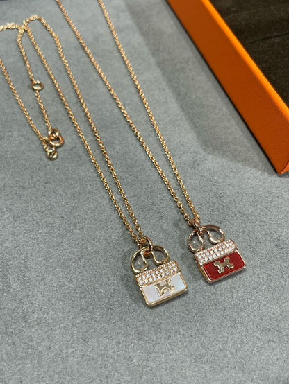 [Glow Jewelry]H CIRCE MOISSANITE PENDANT NECKLACE GOLD