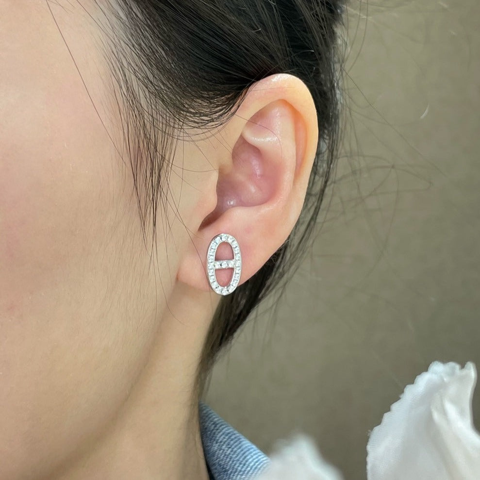 「グロウジュエリー」HM フルダイヤモンド ピッグノーズスタッドピアス