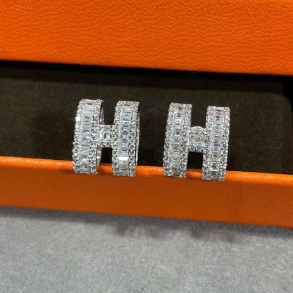 „Glow Jewelry“ H-OHRRINGE MIT SILBERNEN DIAMANTEN