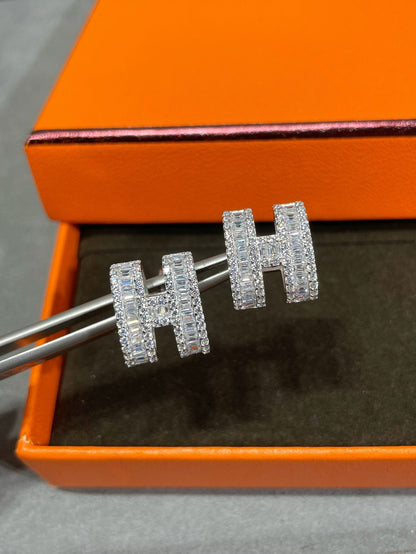 „Glow Jewelry“ H-OHRRINGE MIT SILBERNEN DIAMANTEN