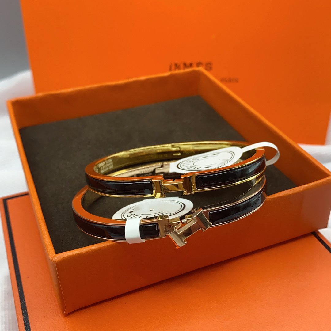 ¡®Glow Jewelry¡¯CLASSIC HM CLIC BLACK 8MM ENAMEL BRACELET