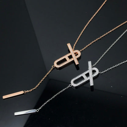 Glow Jewelry HM-Halskette Platin Roségold Diamant