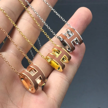 [Glow Jewelry]H NECKLACE BROWN