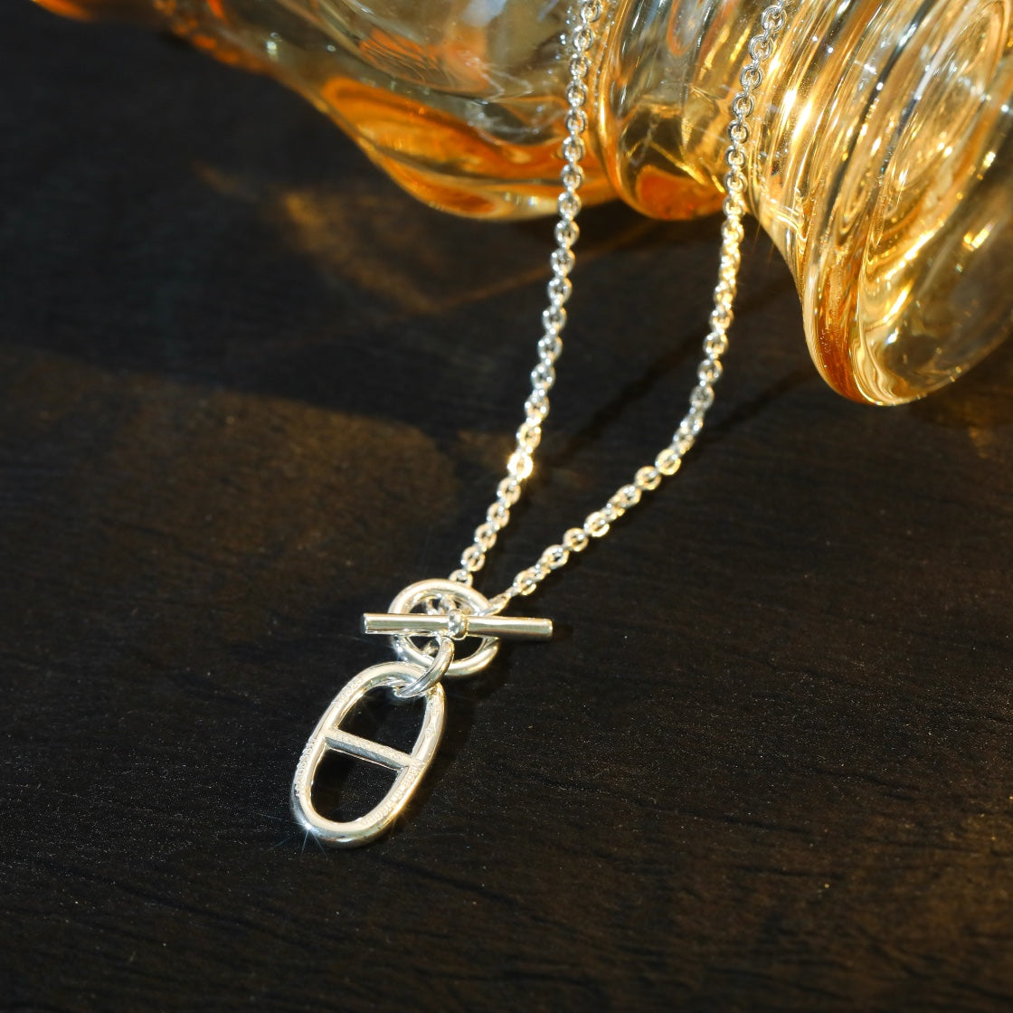 [Glow Jewelry]HM CHAINE D'ANCRE PENDANT NECKLACE STERLING SILVER